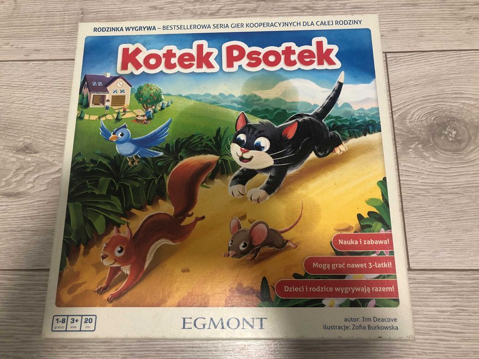 Gra planszowa rodzinna Kotek Psotek Egmont kompletna