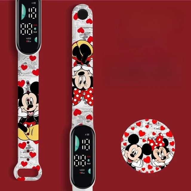 Relógio Digital Disney Minnie Mickey Donald Margarida Pateta Pluto