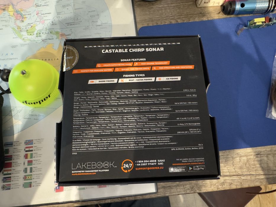Echosonda Deeper Chirp+ z dodatkami- stan idealny
