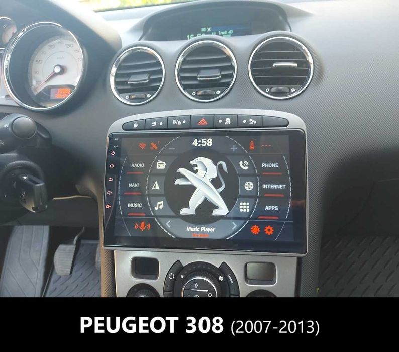 (NOVO) Rádio 2DIN 9" [4+64GB] • PEUGEOT 308 / RCZ • Android