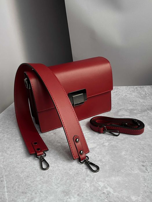 Жіноча шкіряна сумка через плече virginia conti італійська шкіра