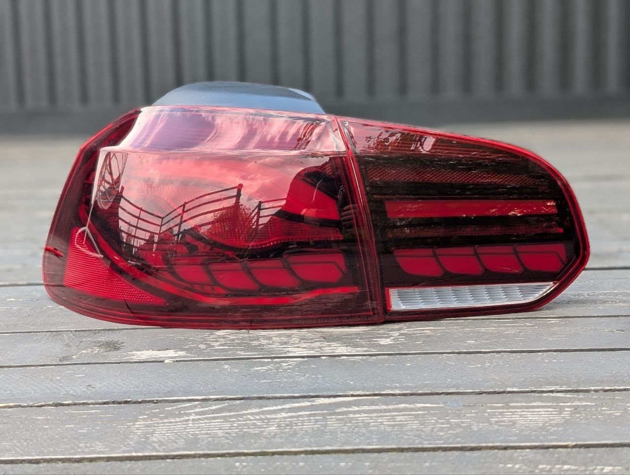 Фонари задние Oled (стопы тюнинг) VW Golf 6 красные(Витринный вариант