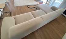 Sofá 3 lugares com chaise longue loja área