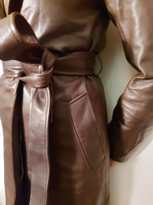 Плащ шкіряний Zara xs