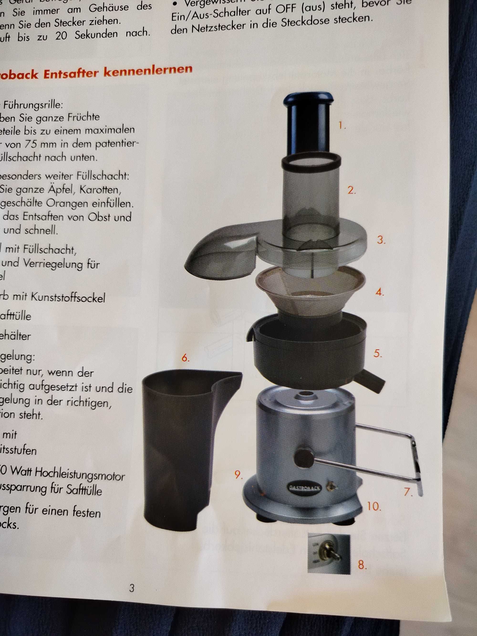 Sokowirówka Gastroback 40126 jak Nowa