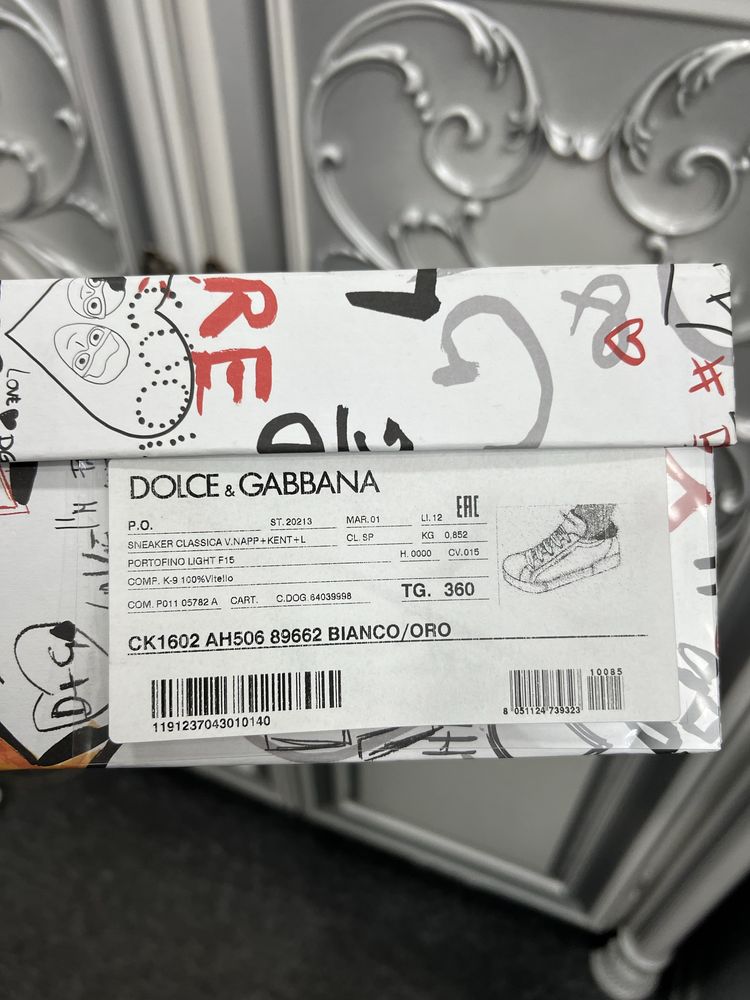 Женские кроссовки кеды Portofino Дольче Габбана Dolce&Gabbana оригинал