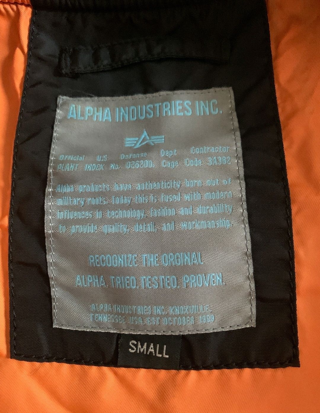 Alpha Industries długa bomberka, S