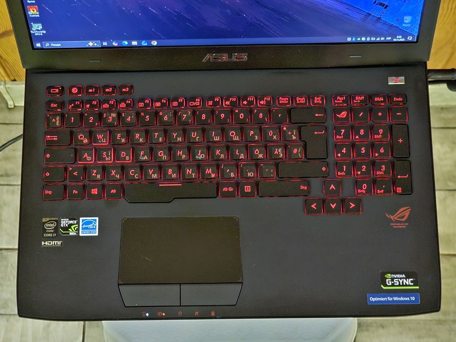 ASUS ROG 17.3" 100Hz/i7 3.6GHz/GTX 980M/RAM 16GB/SSD 256/HDD 1000GB