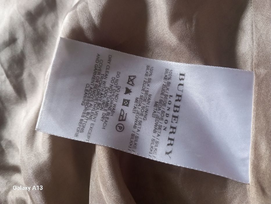 Burberry długa sukienka oryginalna jedwab L