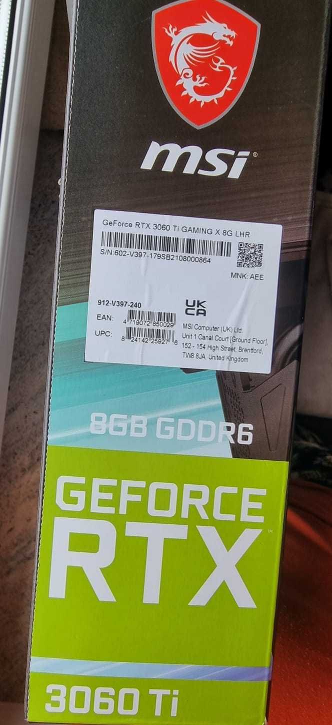 MSI RTX 3060 Ti Gaming X 8GB GDDR6 LHR