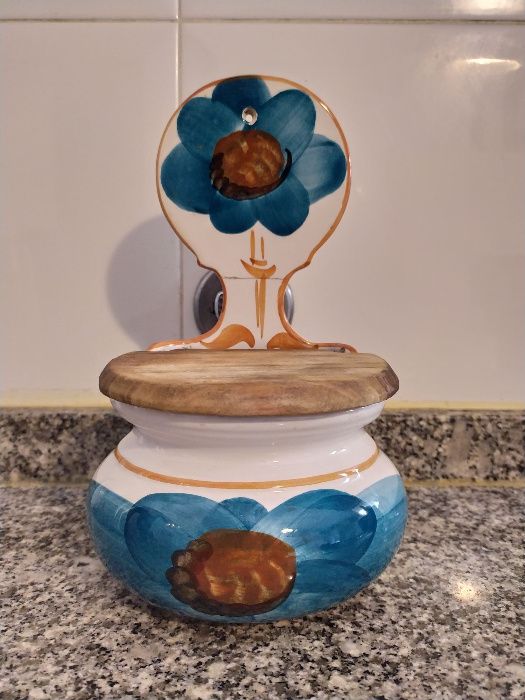 Saleiro Cerâmica Vintage OAL pintado à mão