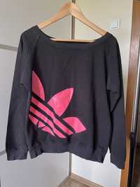 Czarna bluza adidas różowe logo M/L sportowa ADIDAS