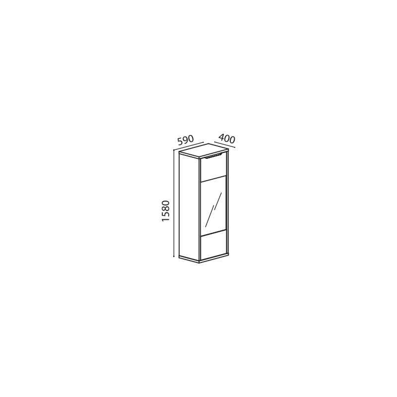 CRISTALEIRA 1 Porta modelo VIENA cor Faia Lourini 210€