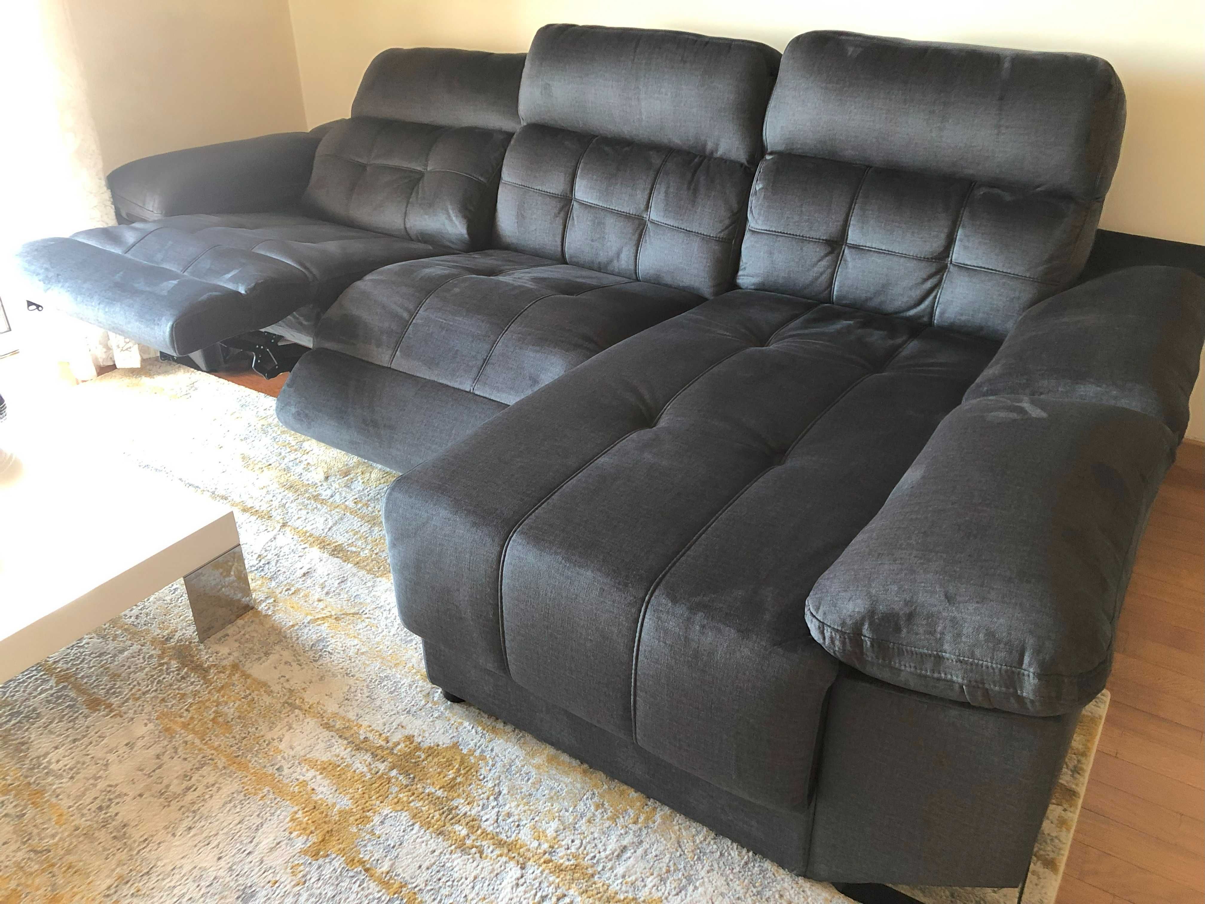 Sofá Chaise Longue com 2 lugares Relax com Motor - Como Novo