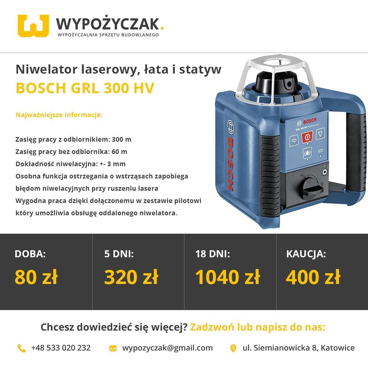 Kamera termowizyjna inspekcyjna niwelator laserowy optyczny - WYNAJEM