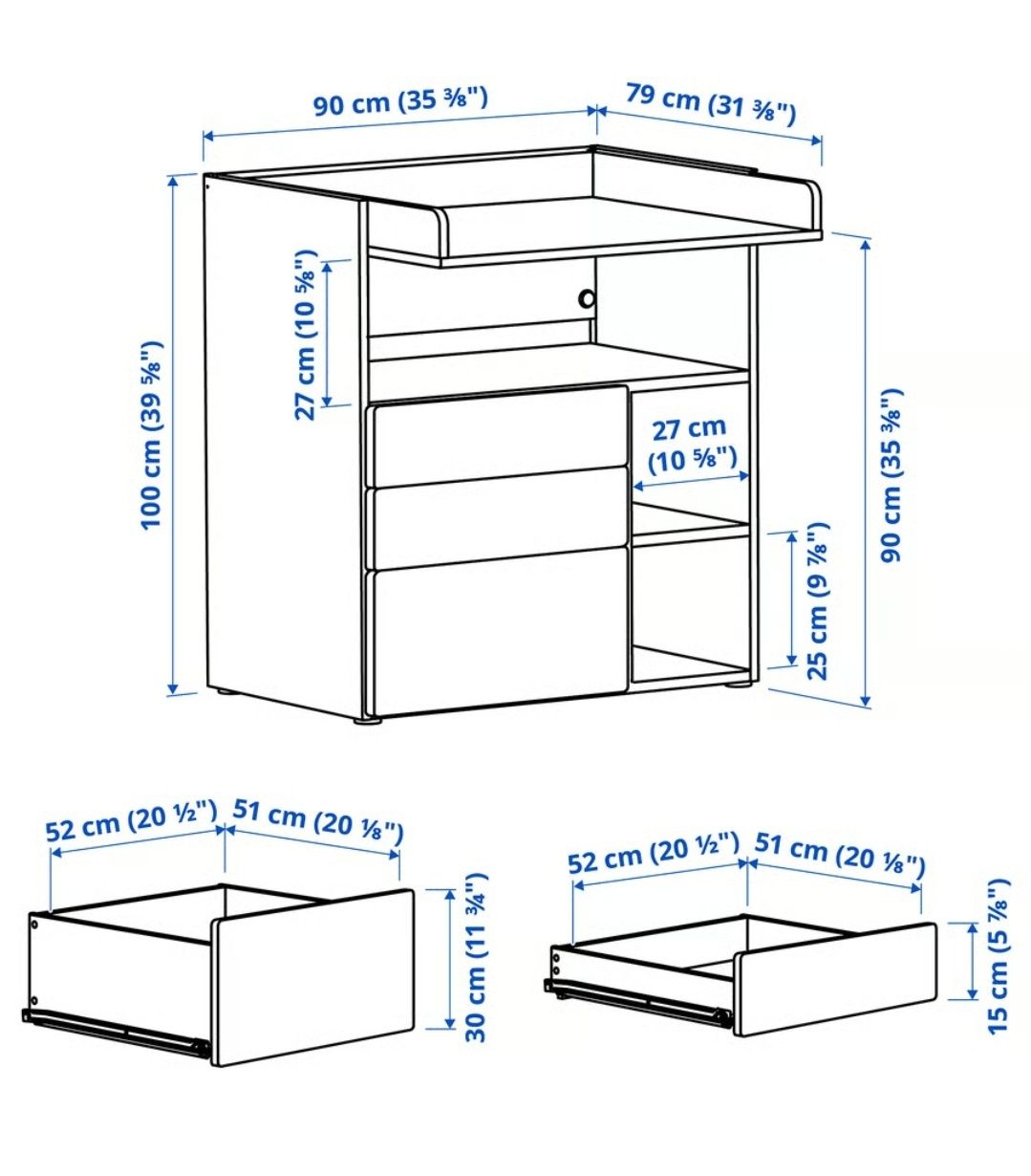 Oddam komodę pod przewijak SMASTAD Ikea