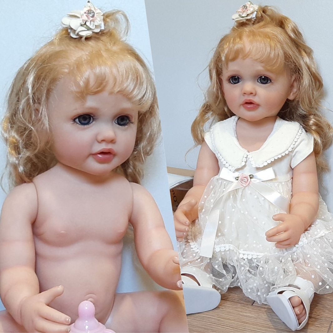 Оригинальная кукла-реборн 55см Немецкий силикон.3D окраска кожи,вены,