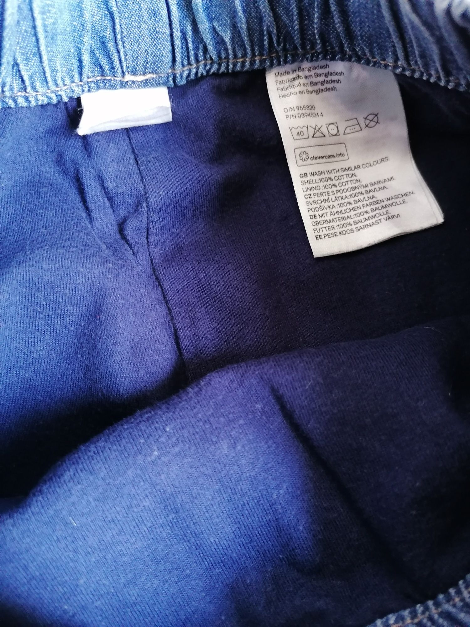 Spodnie jeansowe H&M r. 86, haremki ocieplane, jesienne, ciepłe