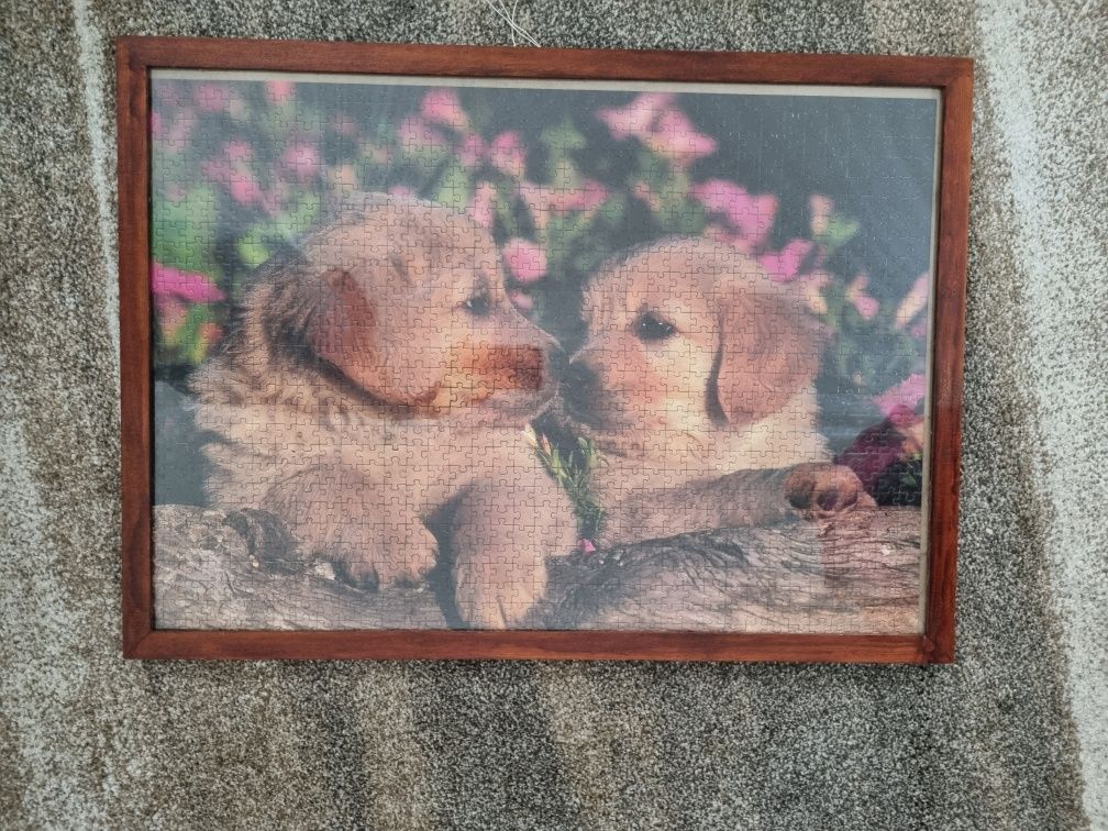 Quadro puzzle cachorrinhos