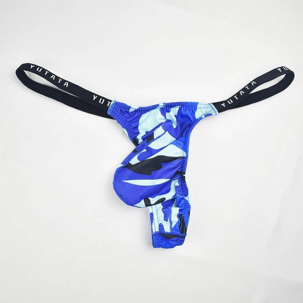 Męskie Sexowne Mini Stringi w MORO Uwypuklające Push UP - S