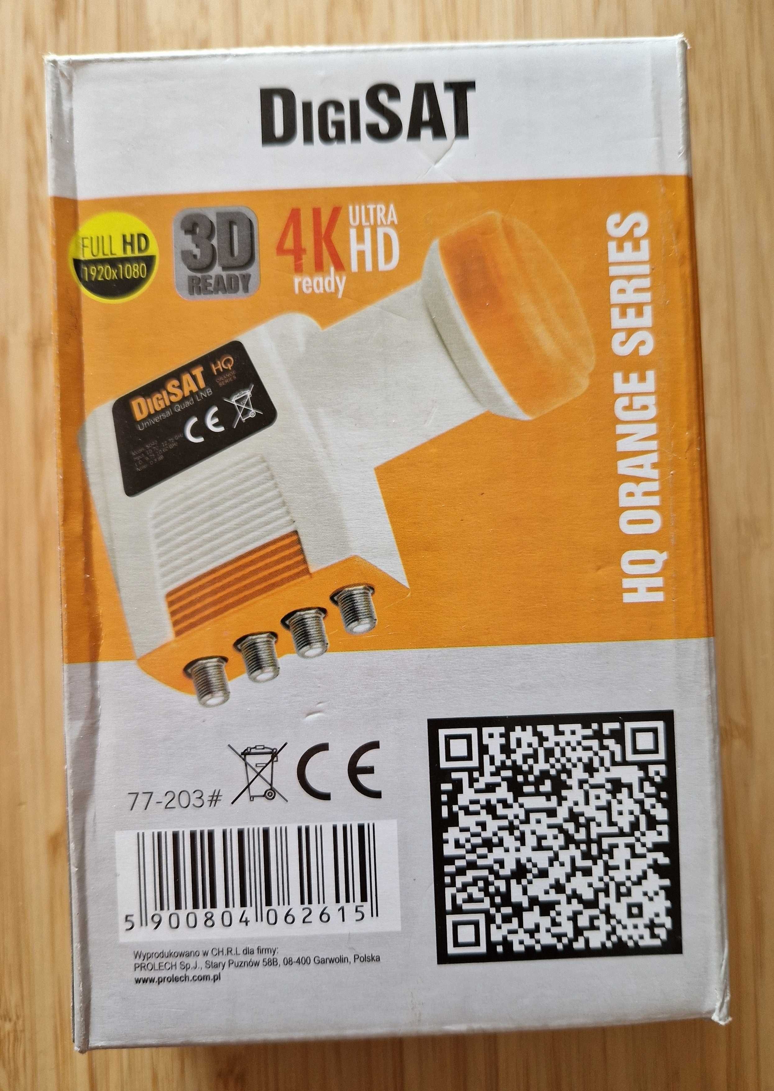 Konwerter Satelitarny DigiSat Universal QUAD LNB S040 4K Poczwórny