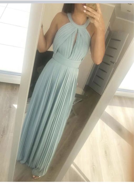 Długa, plisowana sukienka ASOS