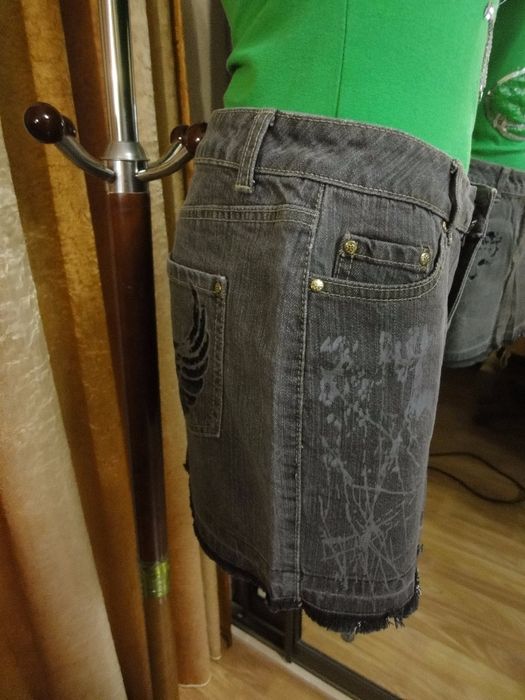 Темно-серая джинсовая юбка р.42-44 (в идеале)