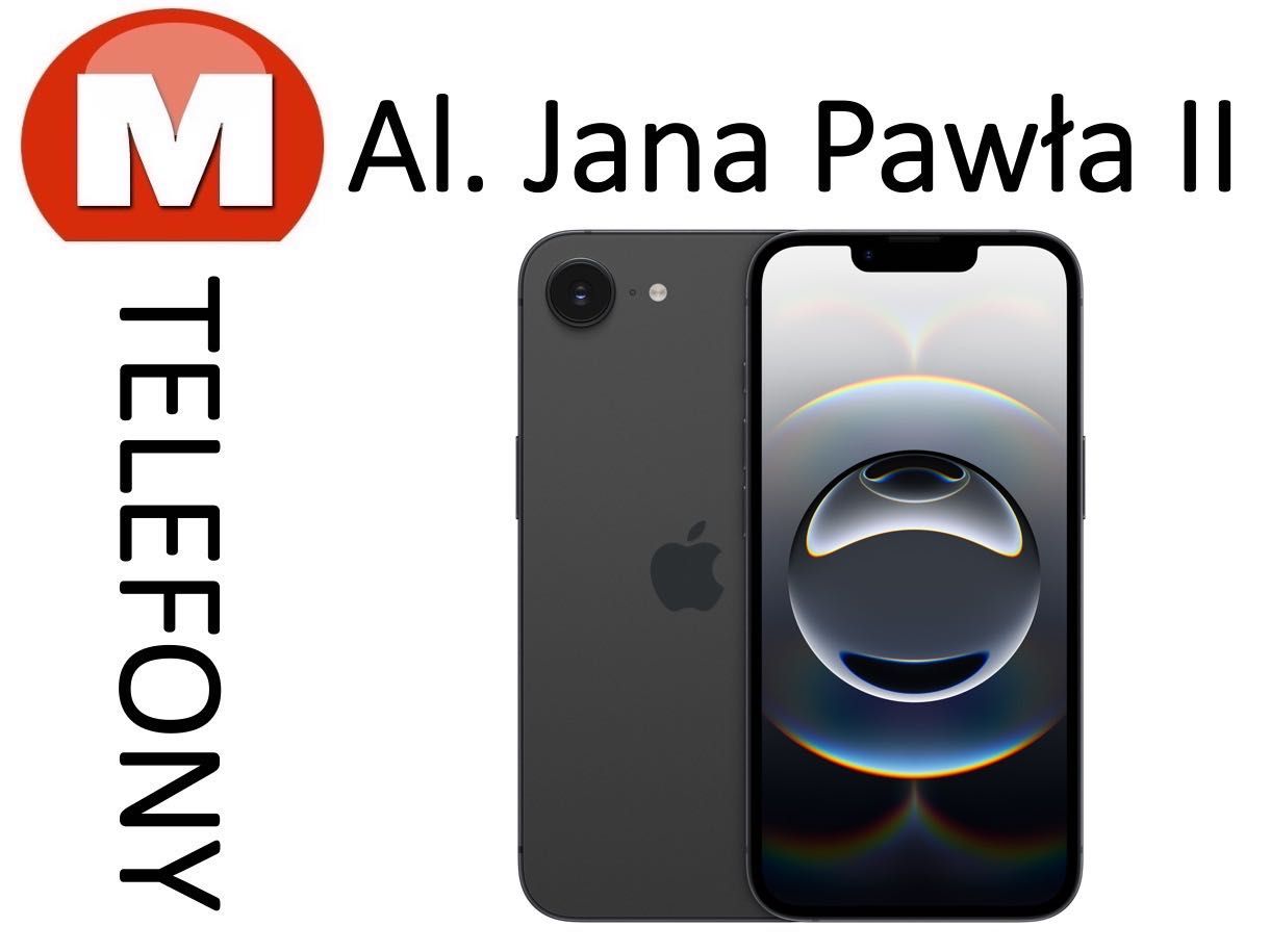 iPhone 16e 128GB Czarny AL JANA PAWŁA 2400zł