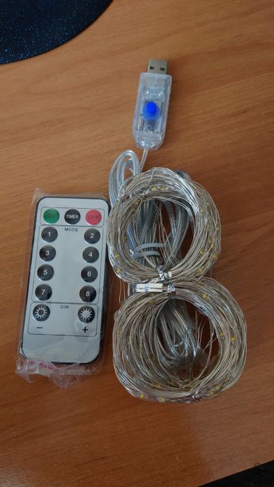 Гірлянда штора РОСА 3М*3М Світлодіодна, USB, 300 LED, Нова, 8 режимів