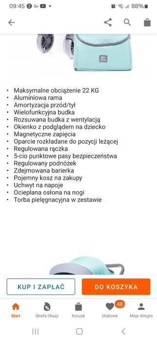 Wózek spacerówka