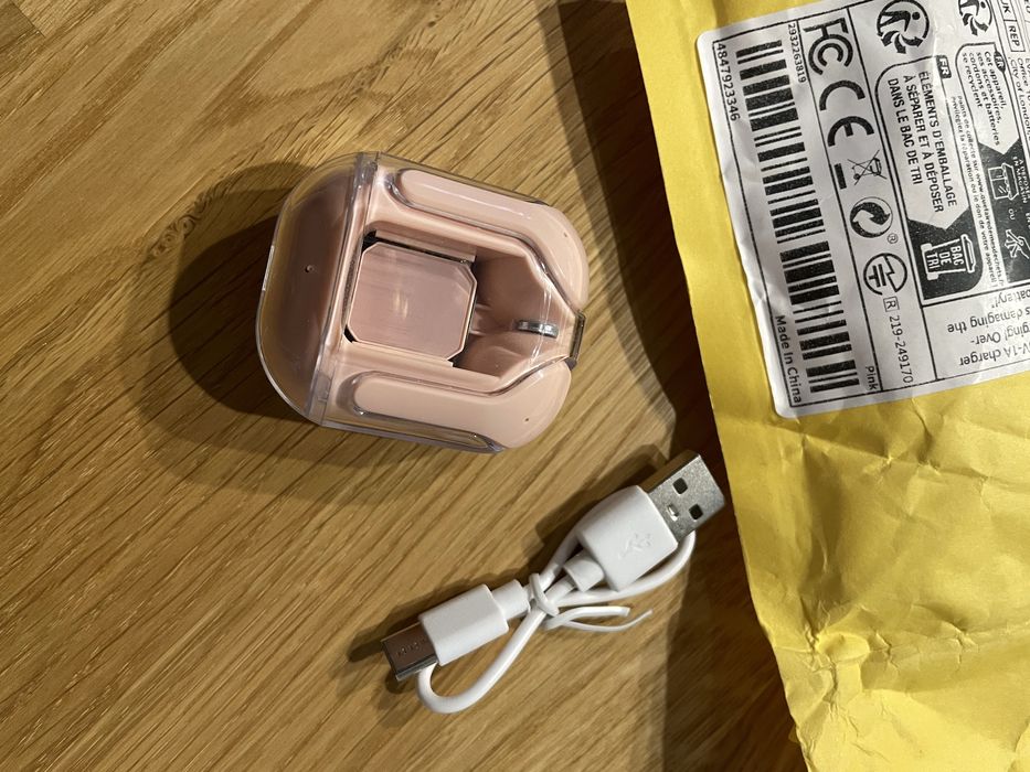 Sluchawki bluetooth różowe