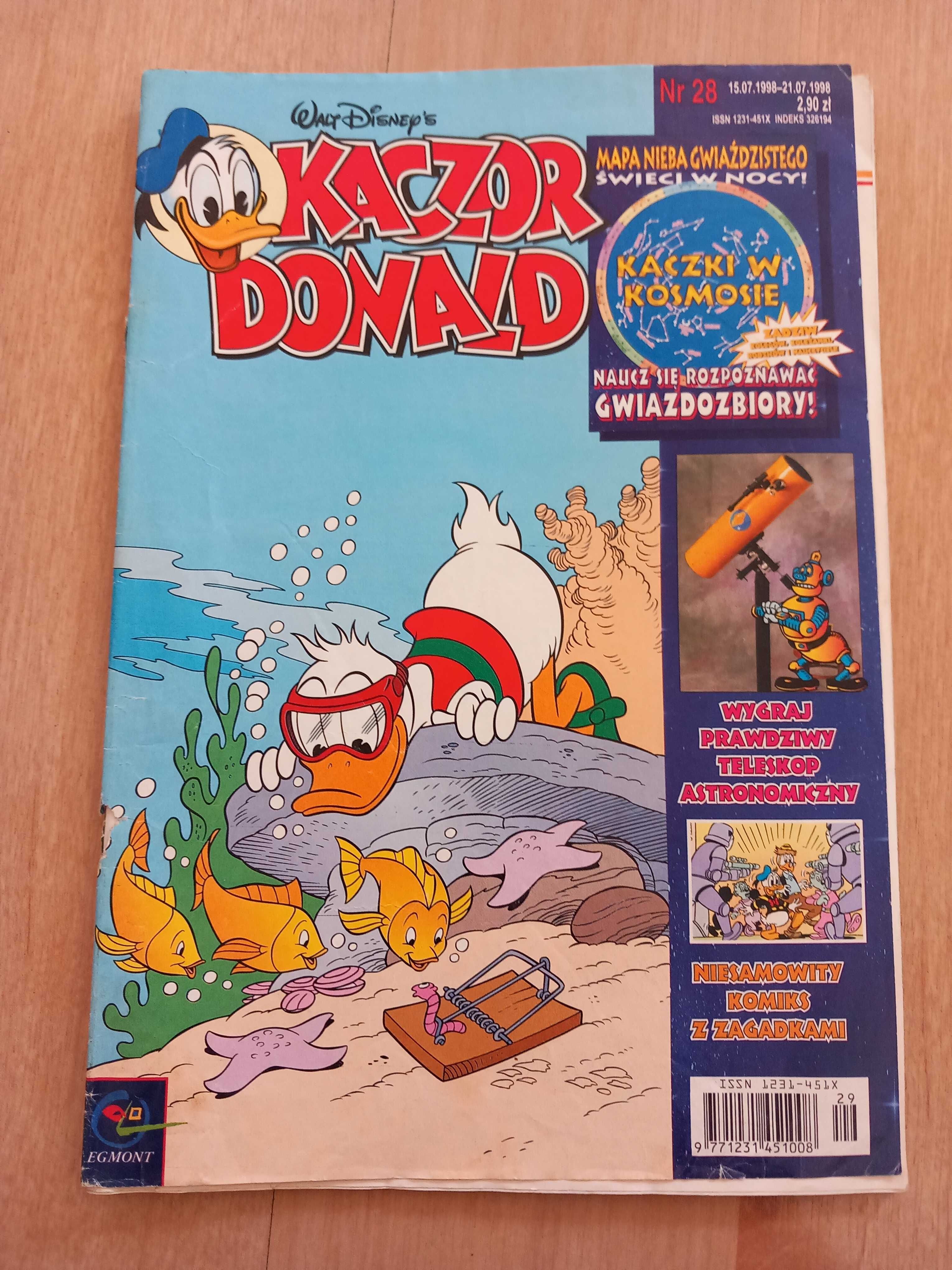 Kaczor Donald nr 28/1998 wraz z dodatkiem Mapa nieba gwieździstego