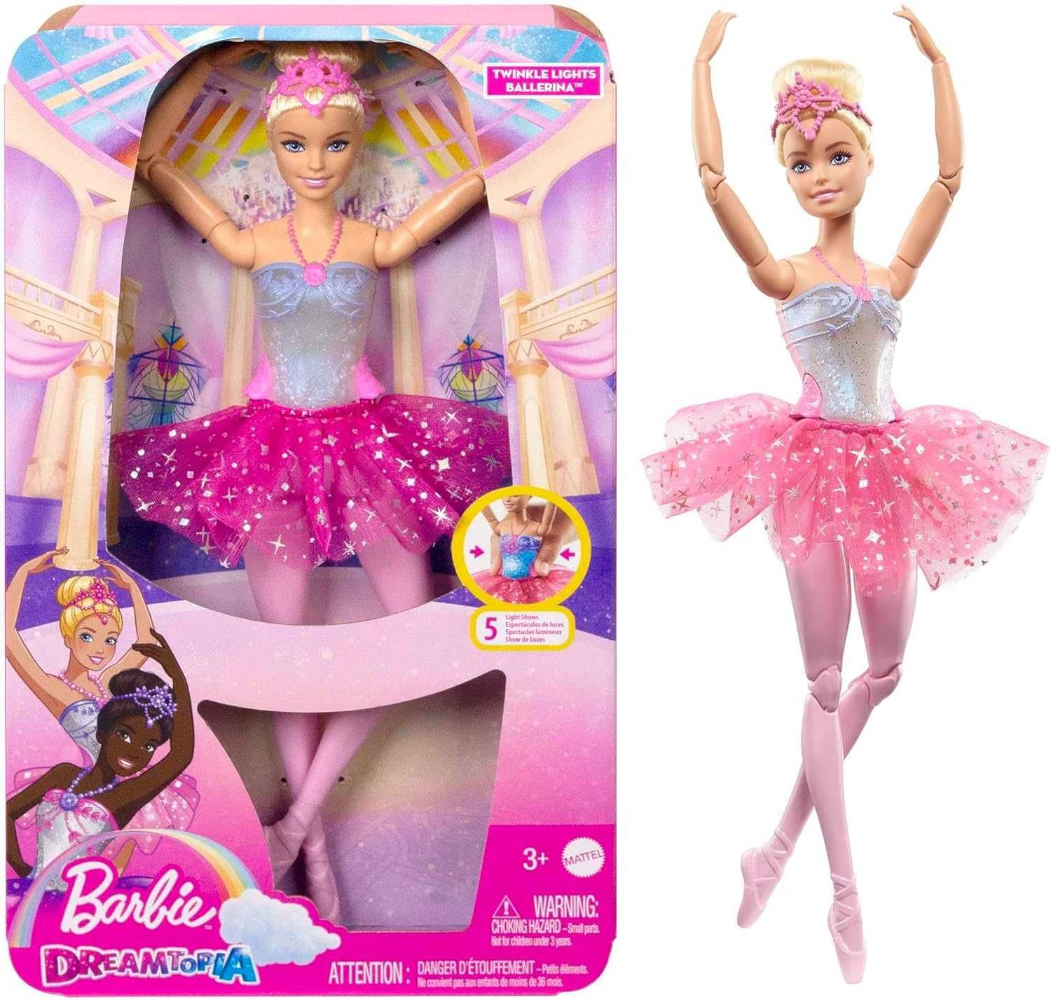 Барбі балерина з підсвіткою Barbie Dreamtopia Twinkle Lights Ballerina