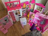 Mega zestaw xxl BARBIE , restauracja, domek, pralka, Szafa.