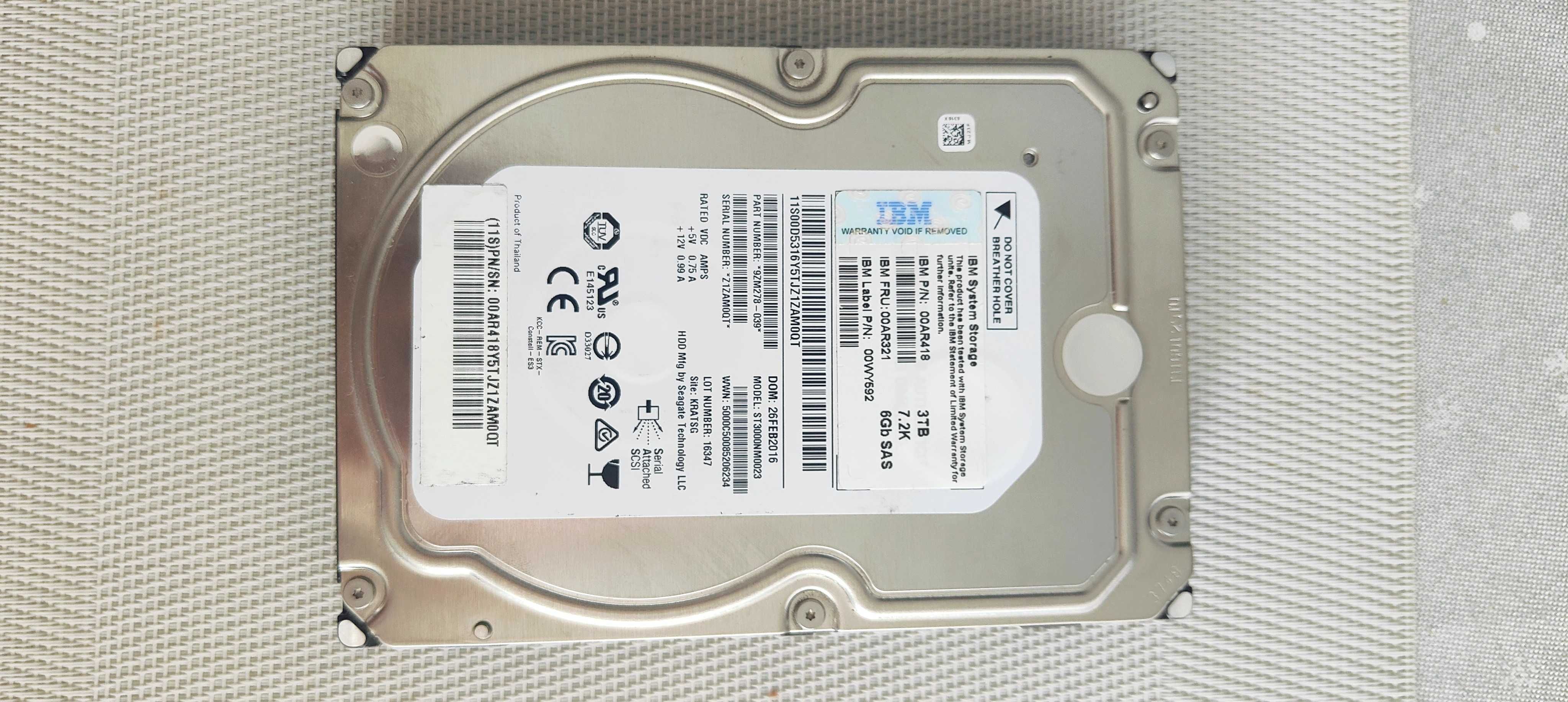 4x Dysk serwerowy 3Tb Seagate es.3 interfejs SAS