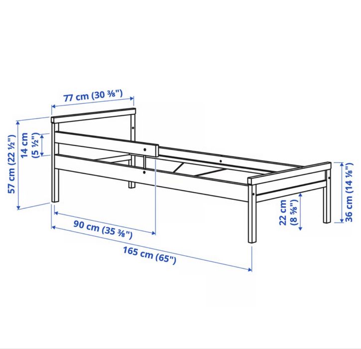 Łóżko Ikea 160x70 lozko + materac + dno - Sniglar Vyssa Underlig