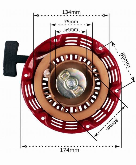 Стартер генератора (бензо) Honda 168F ручной