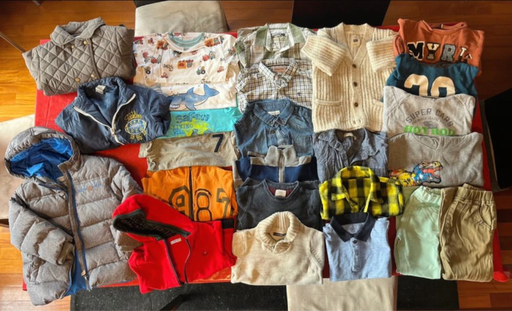 Lote Conjunto 25 peças Roupa Criança 3-4 anos casaco quente inverno