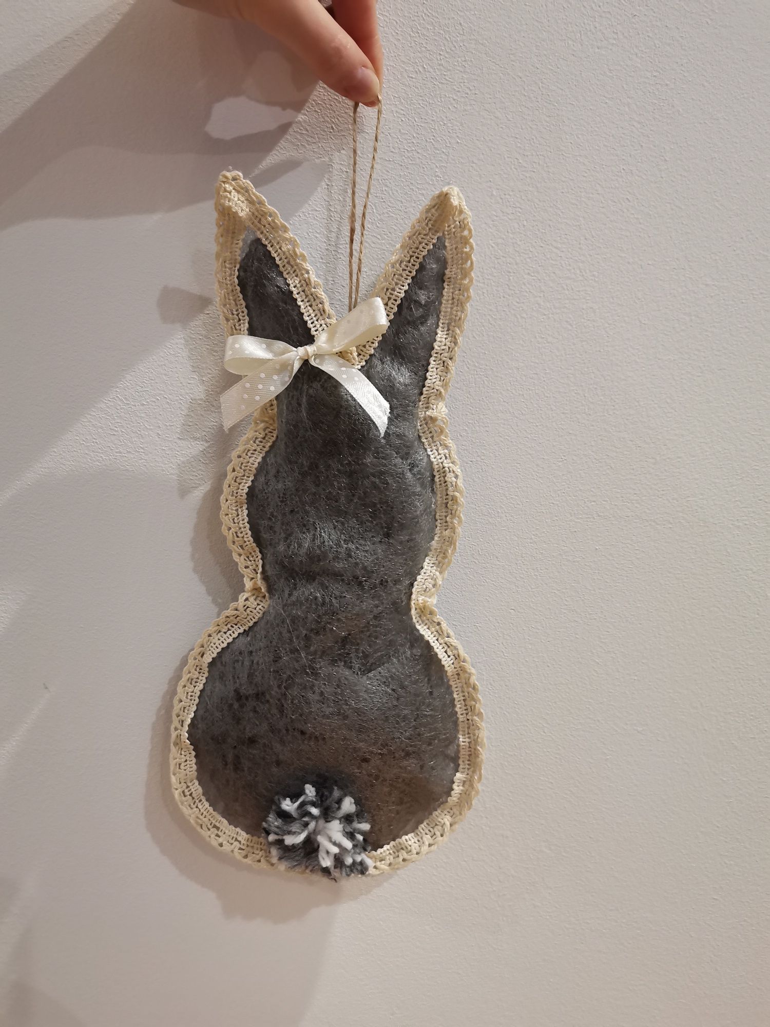 Zające króliki na drzwi zawieszka ozdoba na wielkanoc handmade prezent