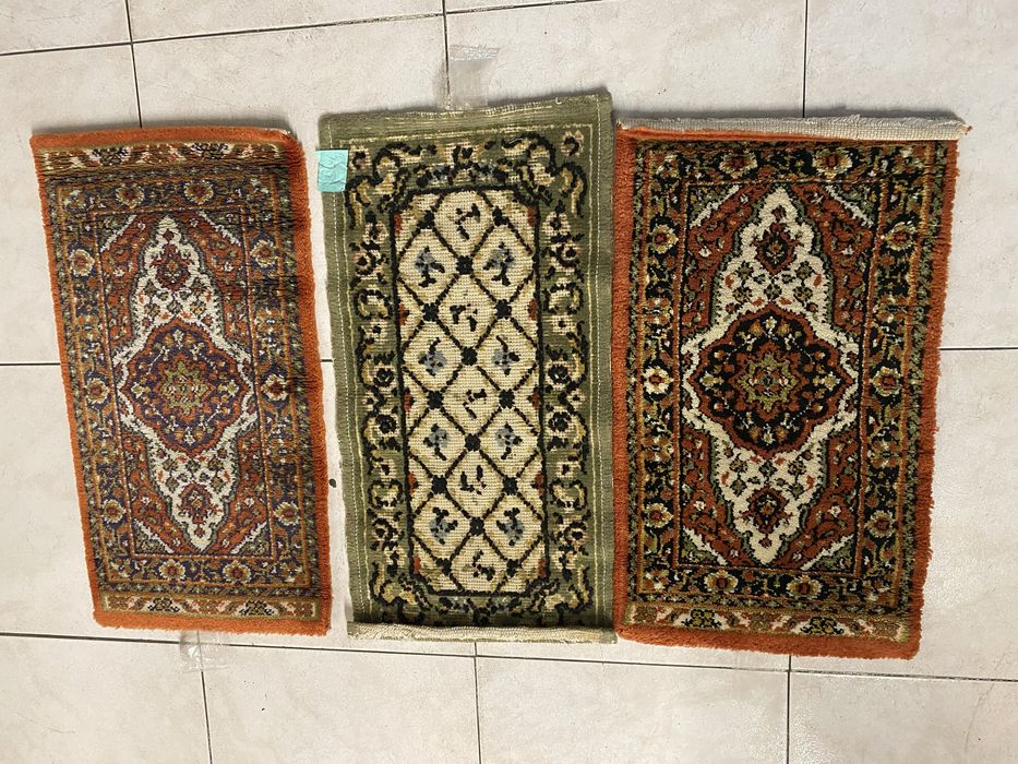 3 tapetes pequenos para colocar na entrada da porta