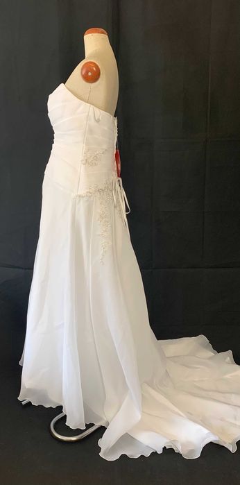 Nowa Suknia Ślubna Klasyczna Linia A Szyfonowa lekka XXL 44 vintage