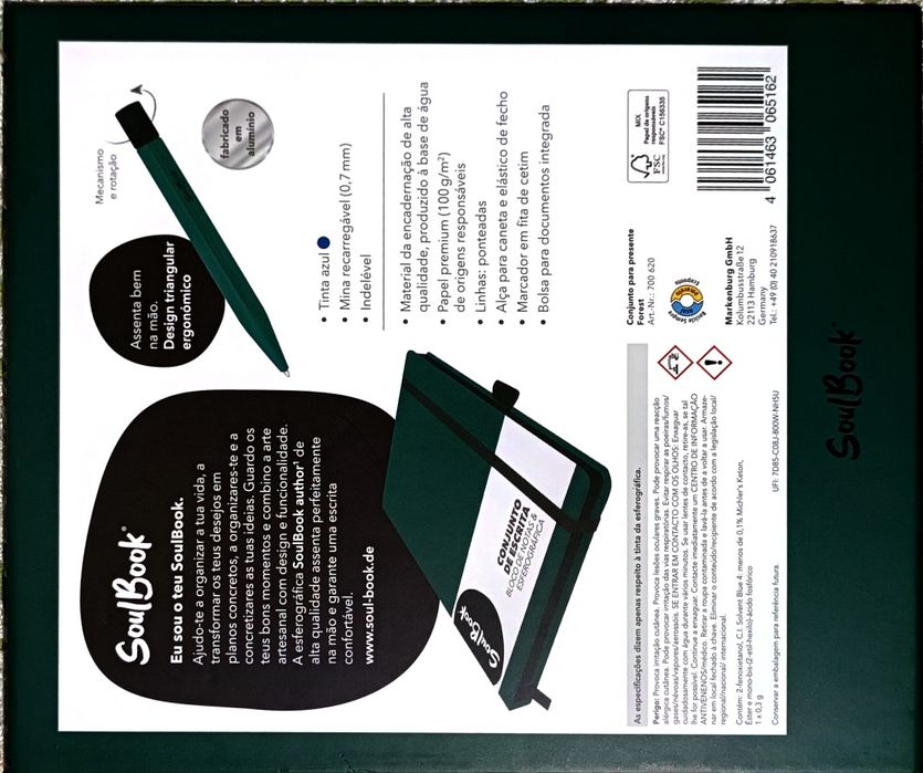 SoulBook - Caderno / Bloco de notas + caneta em Alumínio ( selado)