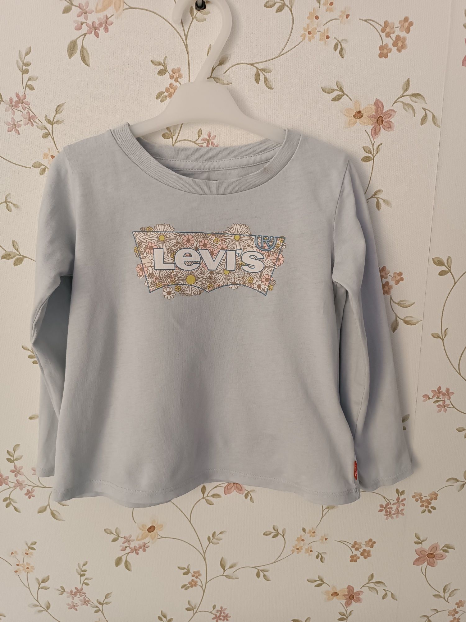 Levis levi's 98 cm long sleeve koszulka bluzka z długim rękawem kwiaty