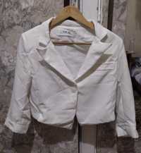 Білий вкорочений піджак