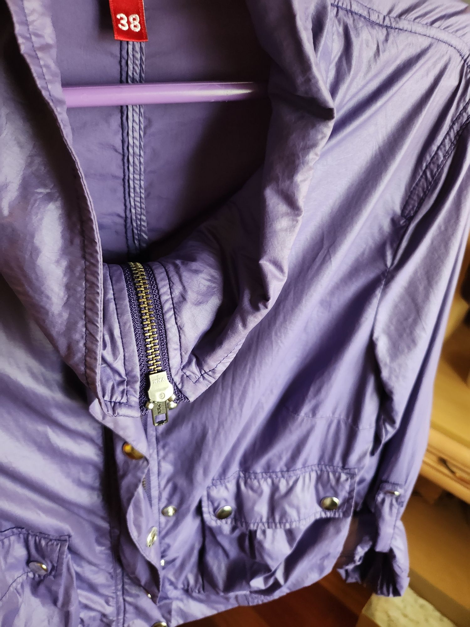 Kurtka krótka lekka lato fioletowa H&M divided s/m podpinane rękawy