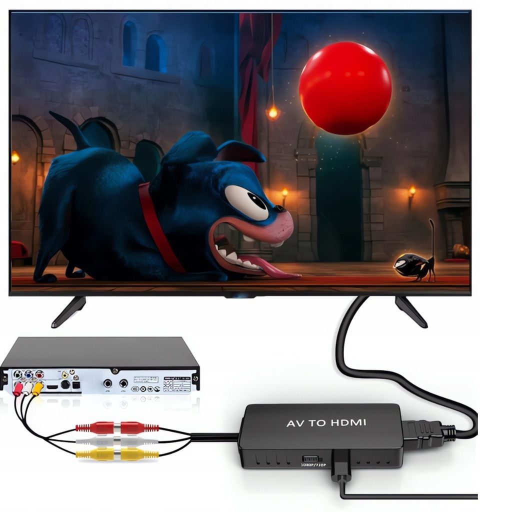 Konwerter HD RCA Adapter 1080P AV Na HDMI USB
