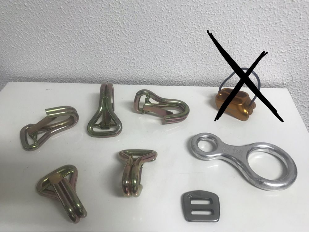 Acessórios para Escalada. Características e preços na descrição