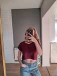 Crop top z ozdobnym dekoltem, New Look