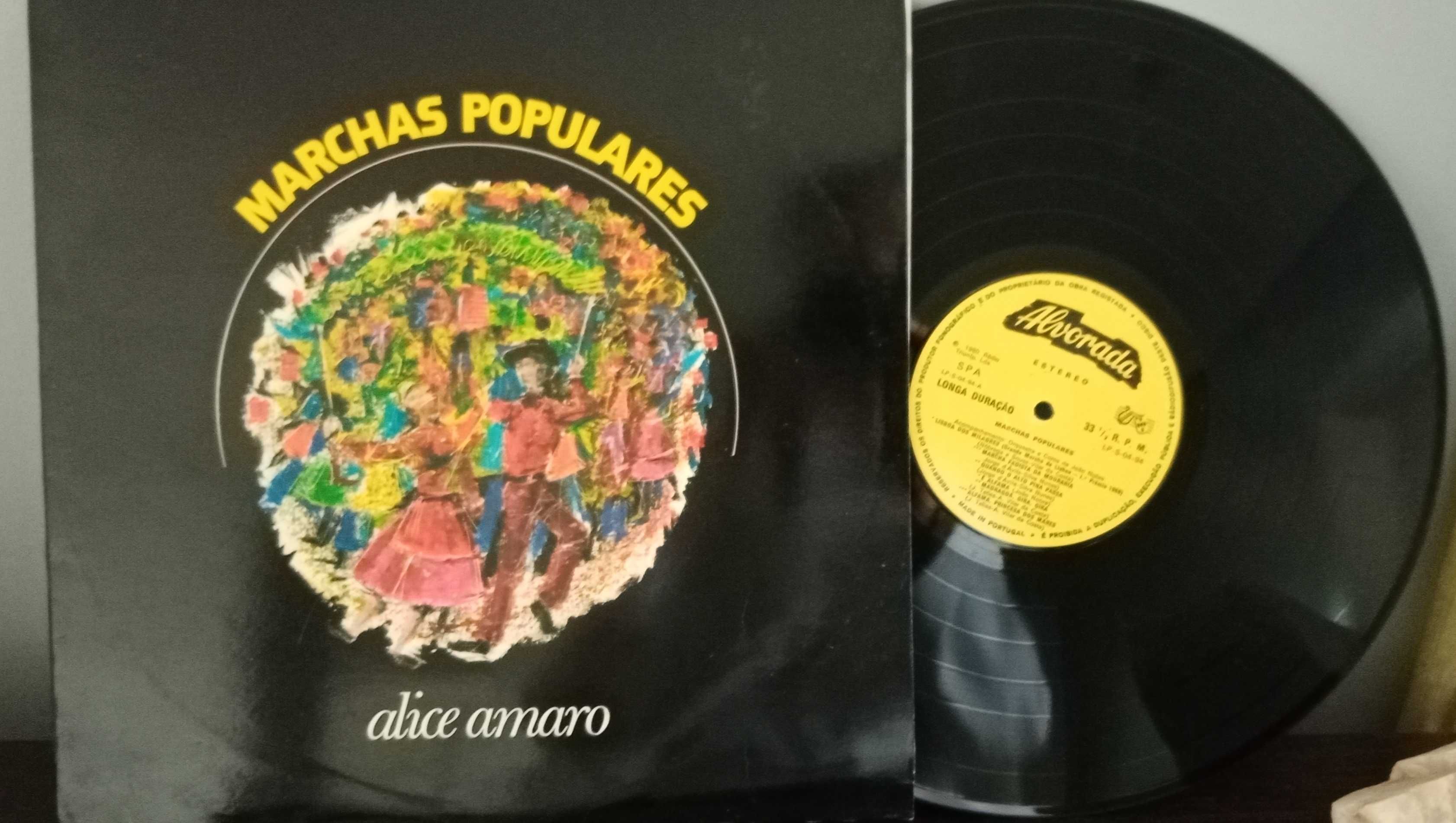 Vinil Marchas Populares Alice Amaro, 1980