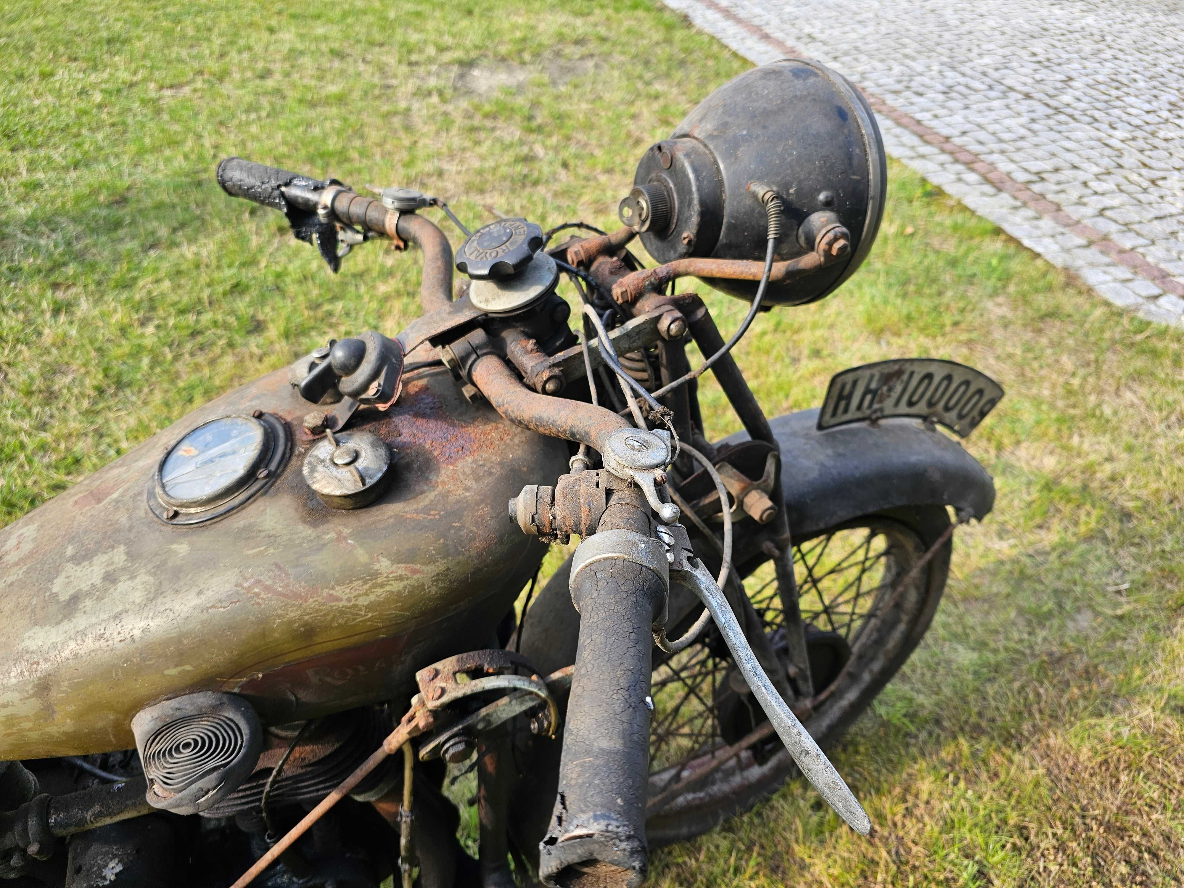 Motocykl Royal Enfield 1930 r  500cm Zabytek  z dokumentami